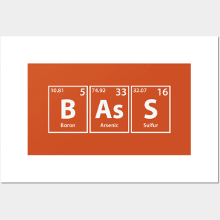 Bass (B-As-S) Periodic Elements Spelling Posters and Art